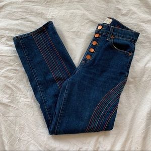 Alice + Olivia amazing high rise straight jeans